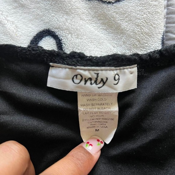 Y2K BLACK ONLY 9 LACE FLORAL OVERLAY‎ TANK TOP - Picture 7 of 7